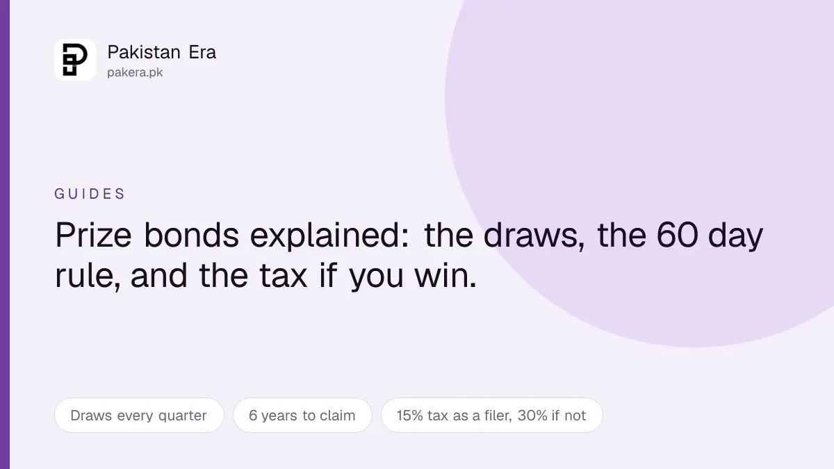 How prize bonds work in Pakistan