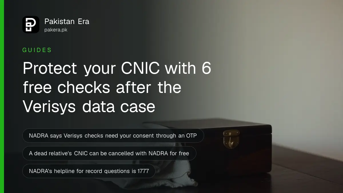 A closed wooden box with a brass clasp beside a folded linen cloth on a dark table, for a guide to protecting your CNIC