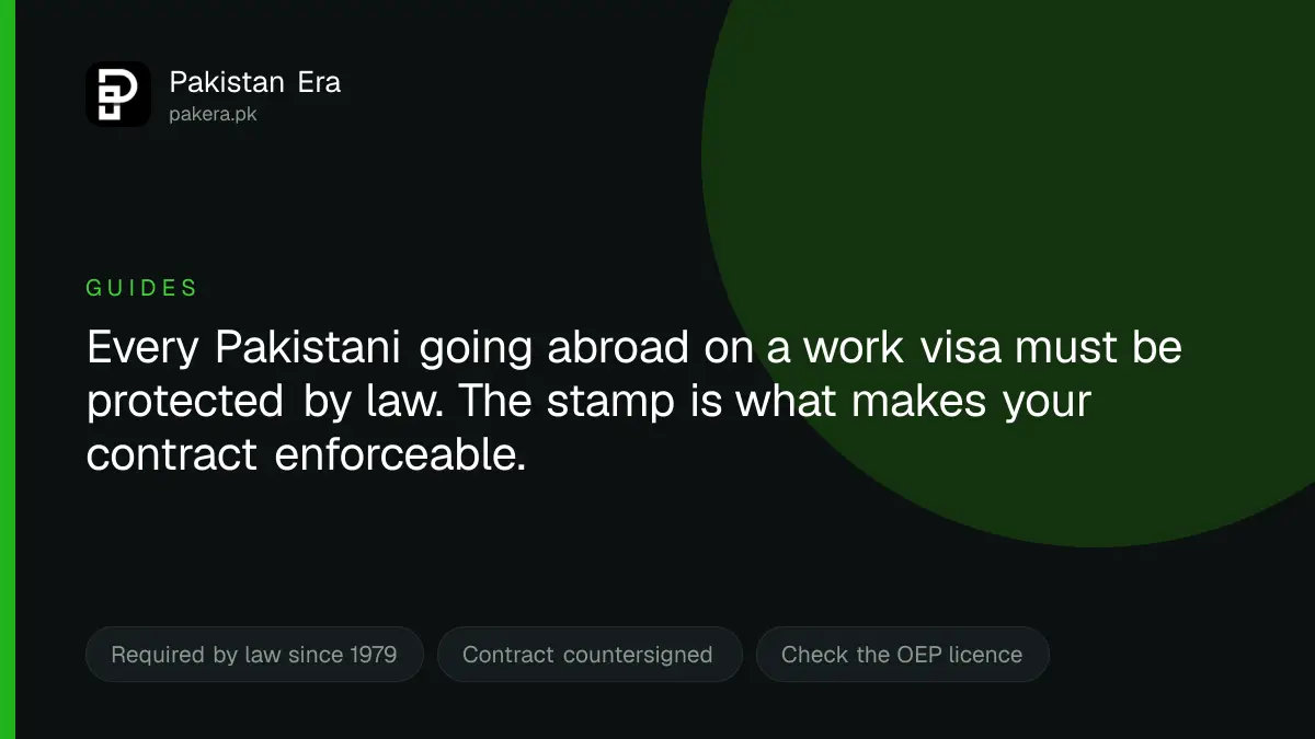 How to get Protector of Emigrants protection before taking a job abroad from Pakistan