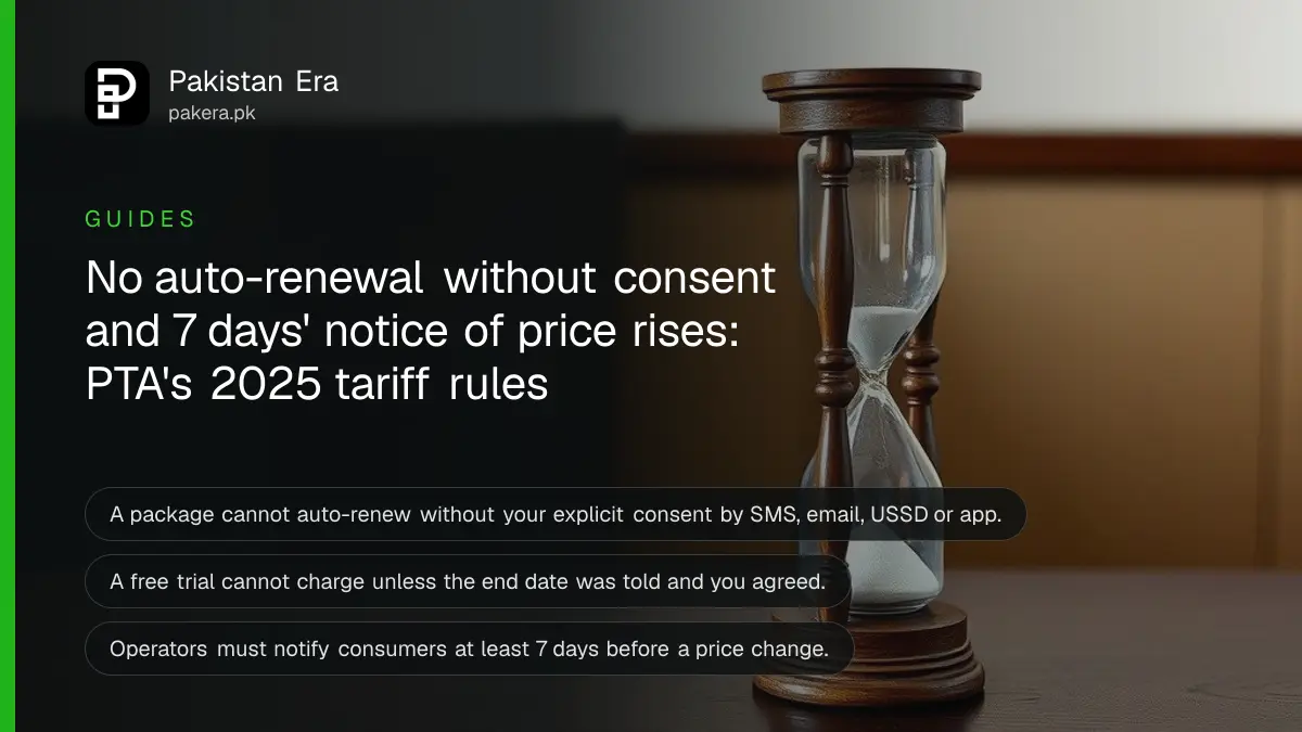 Still life of a plain wooden hourglass, for a Pakistan guide on pta tariff regulations 2025