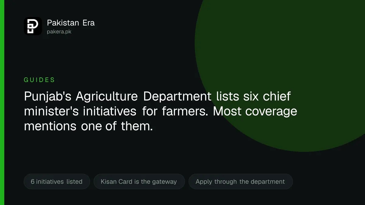 The six Punjab government schemes available to farmers