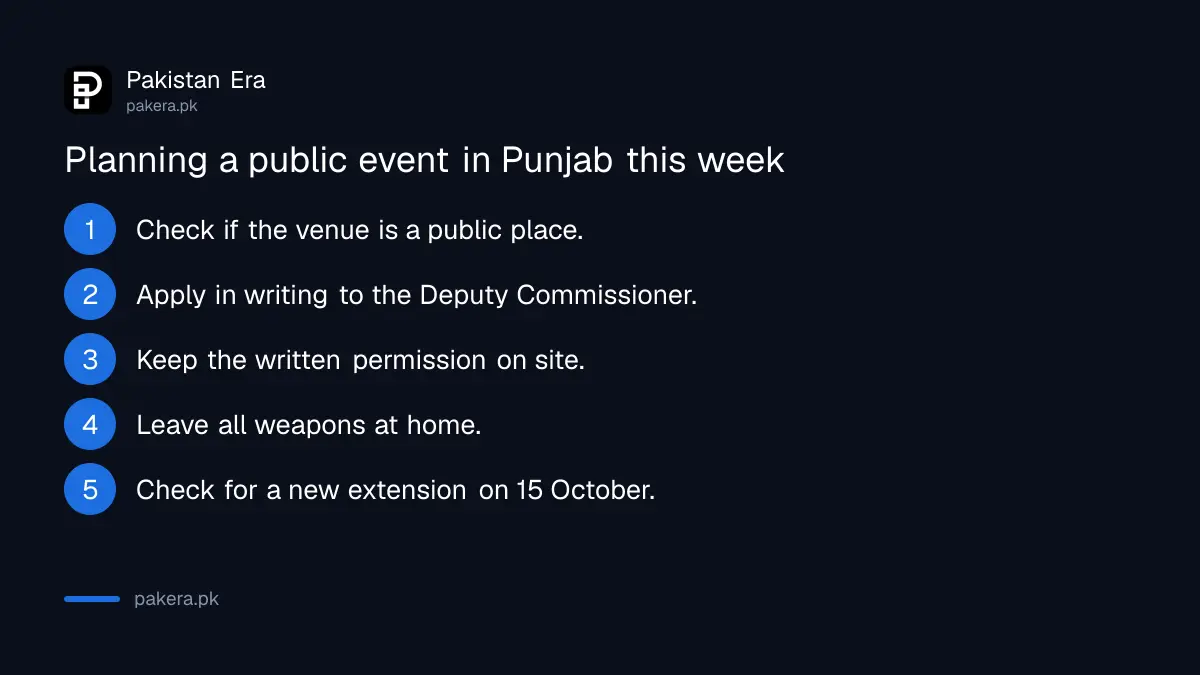 Steps to follow before holding a public event in Punjab while Section 144 is in force