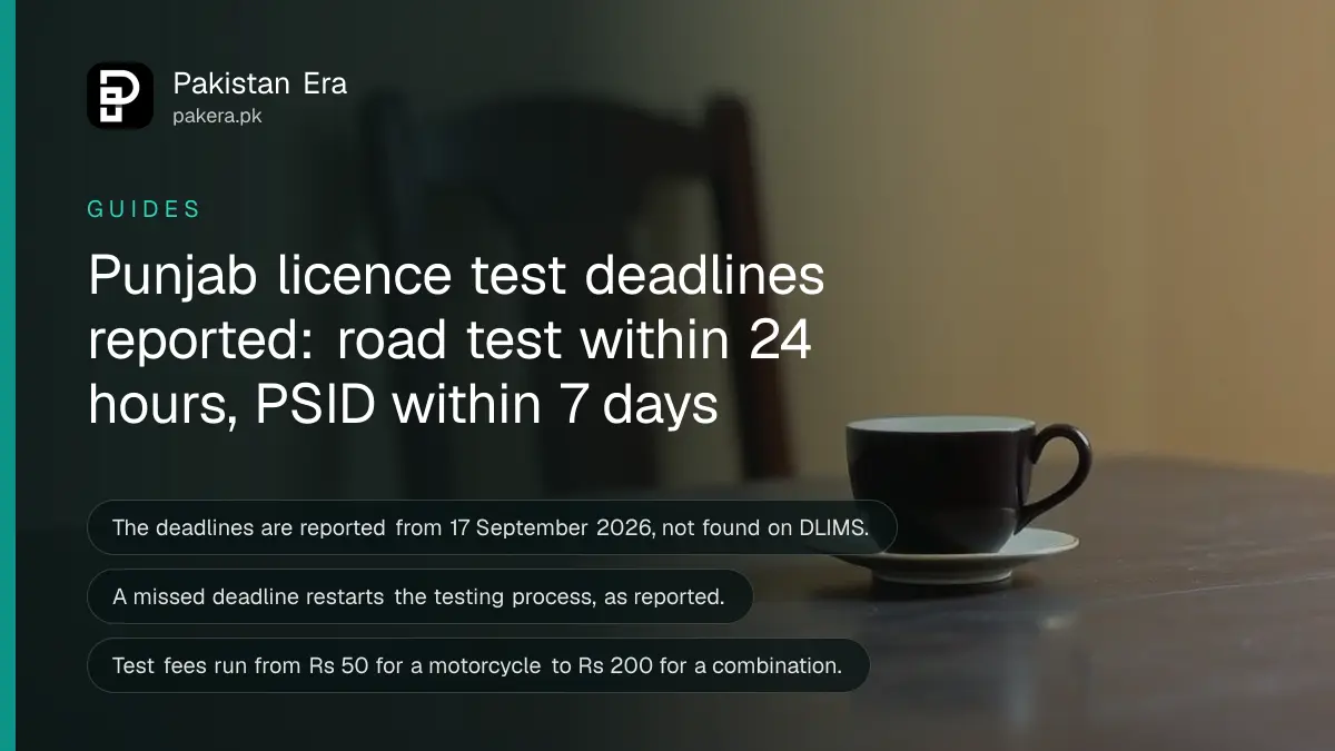 A tea cup on a dark wooden table, for a guide to Punjab driving licence test deadlines
