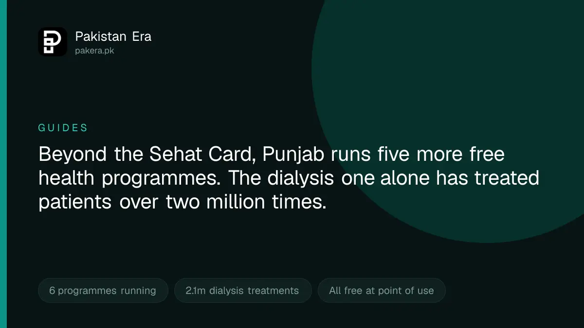 The six free health programmes run by Punjab beyond the Sehat Card