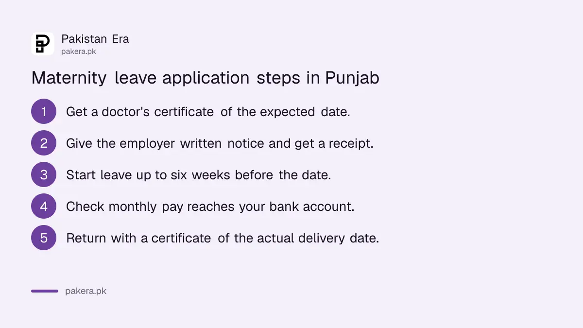 Steps to apply for maternity leave under the Punjab Labour Code 2026