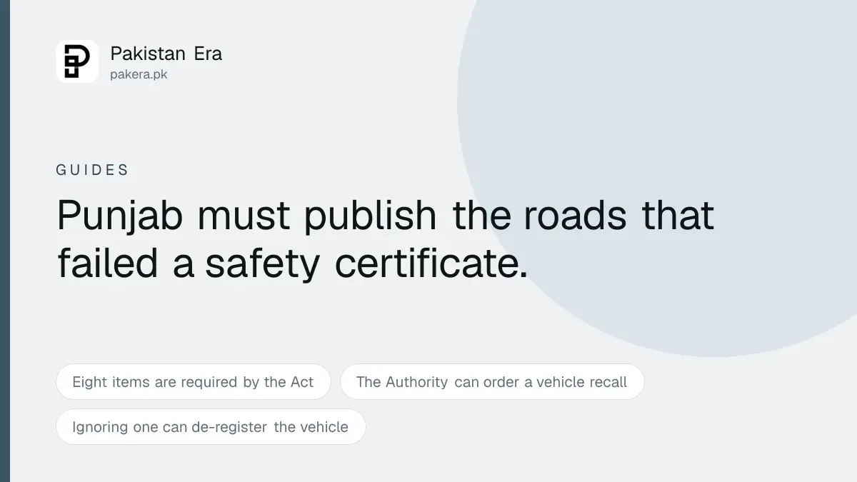 Punjab Must Publish Which Roads Failed Safety Checks