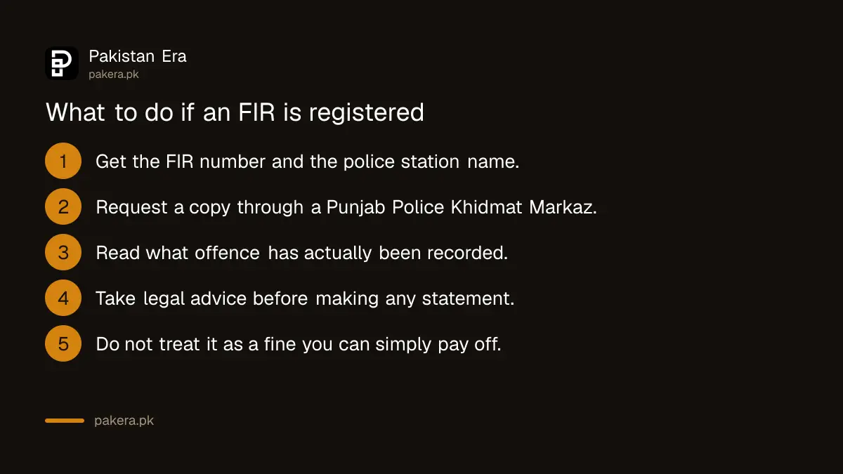 Steps to take if a traffic FIR is registered against you