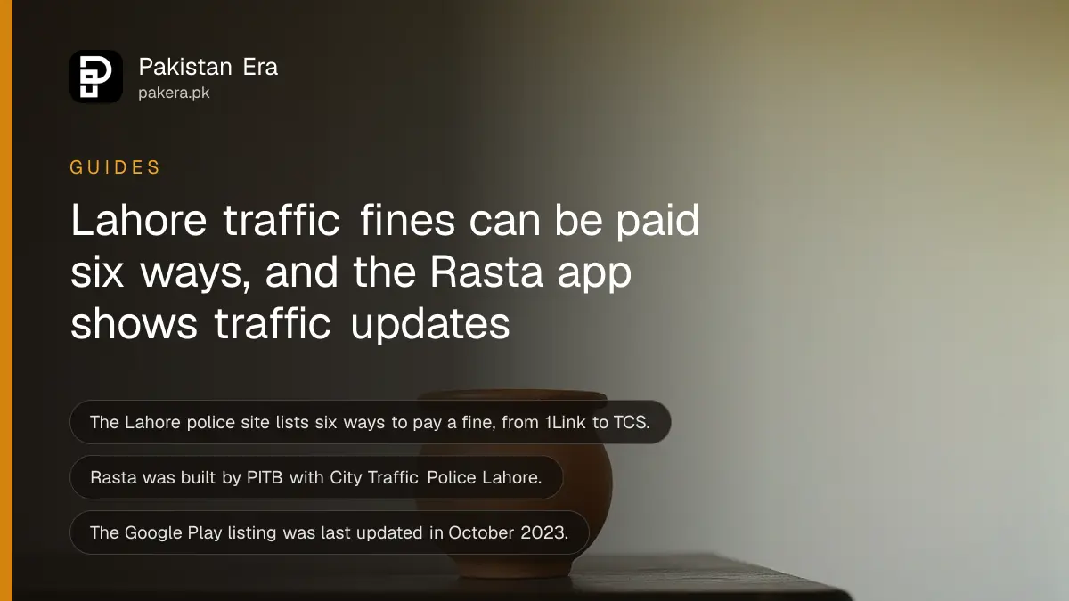 Still life of a plain terracotta pot on a dark wooden table, for a guide to the Rasta traffic app in Lahore