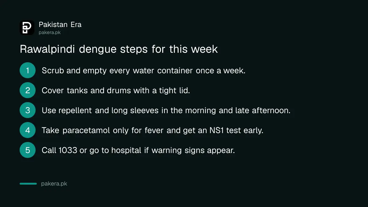 Six steps for Rawalpindi households during the 2026 dengue season