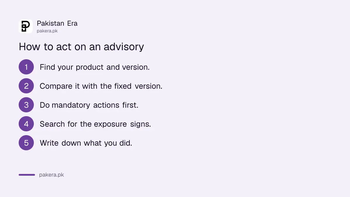 Five steps for reading a PKCERT advisory and acting on it