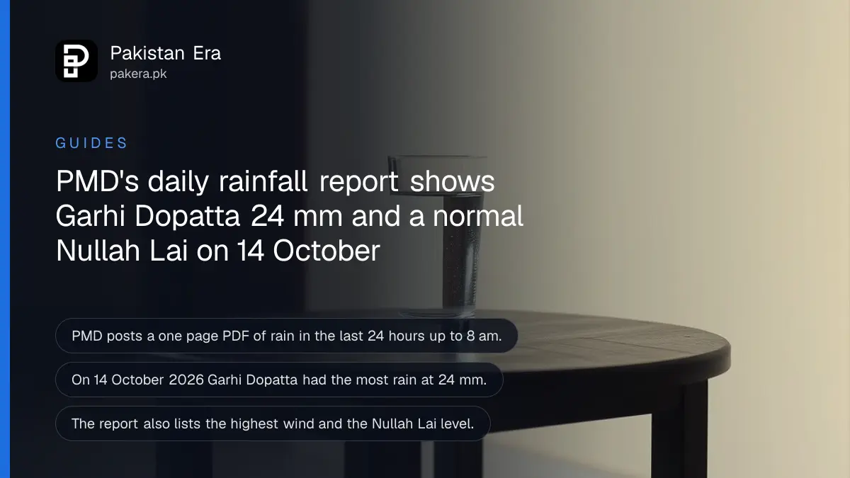 A glass of water on a dark wooden table, for a guide to PMD's daily rainfall report