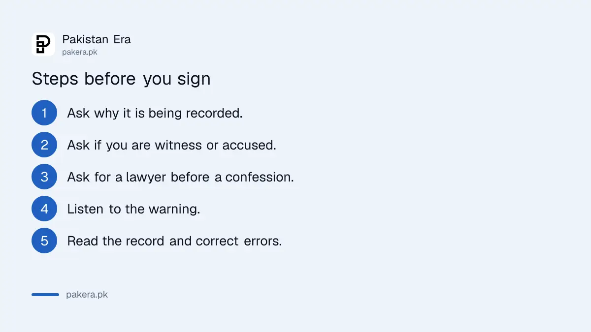 Six steps before signing a statement before a Magistrate in Pakistan