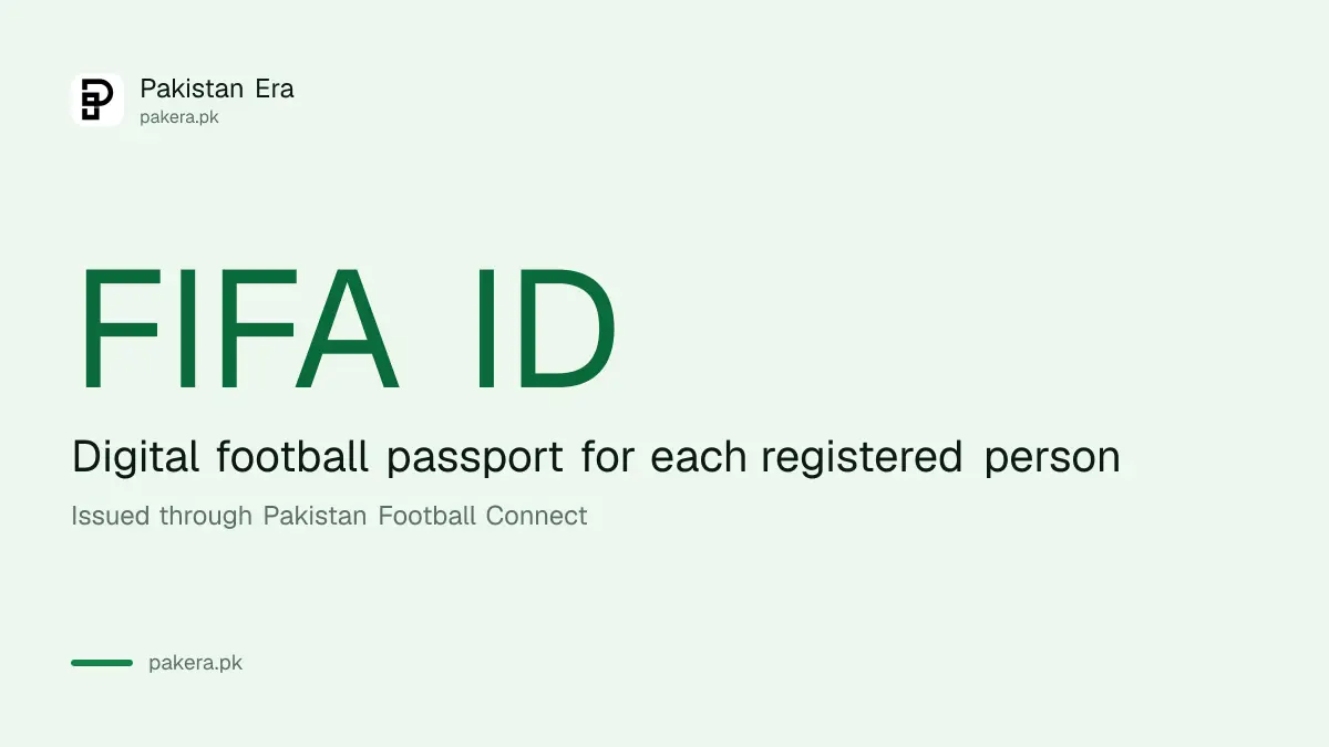 Pakistan Football Connect gives every registered club, player and official a FIFA ID