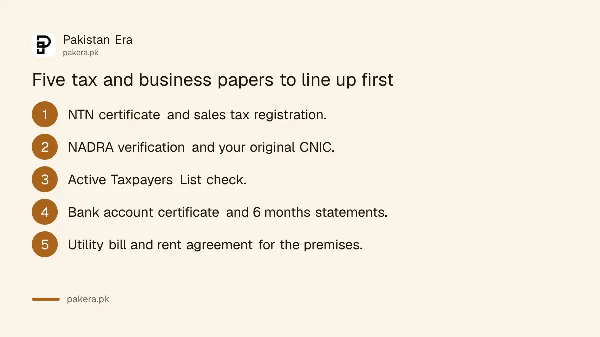 Core papers to line up before applying for a WeBOC user ID