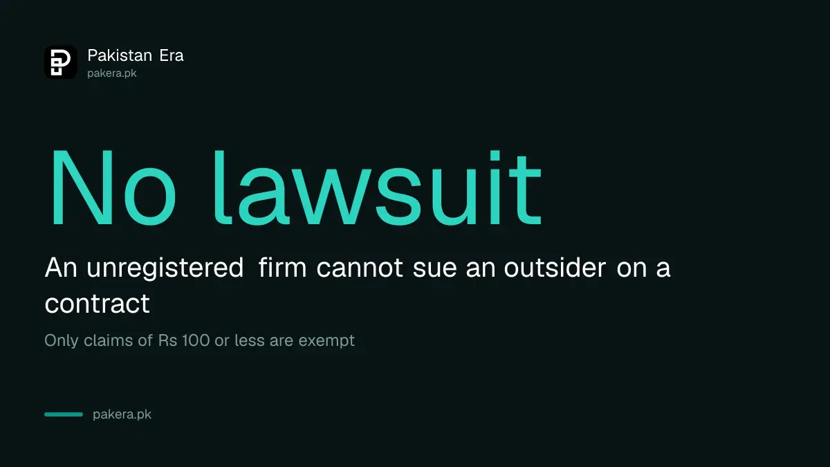 Under section 69 of the Partnership Act an unregistered firm cannot sue an outsider on a contract