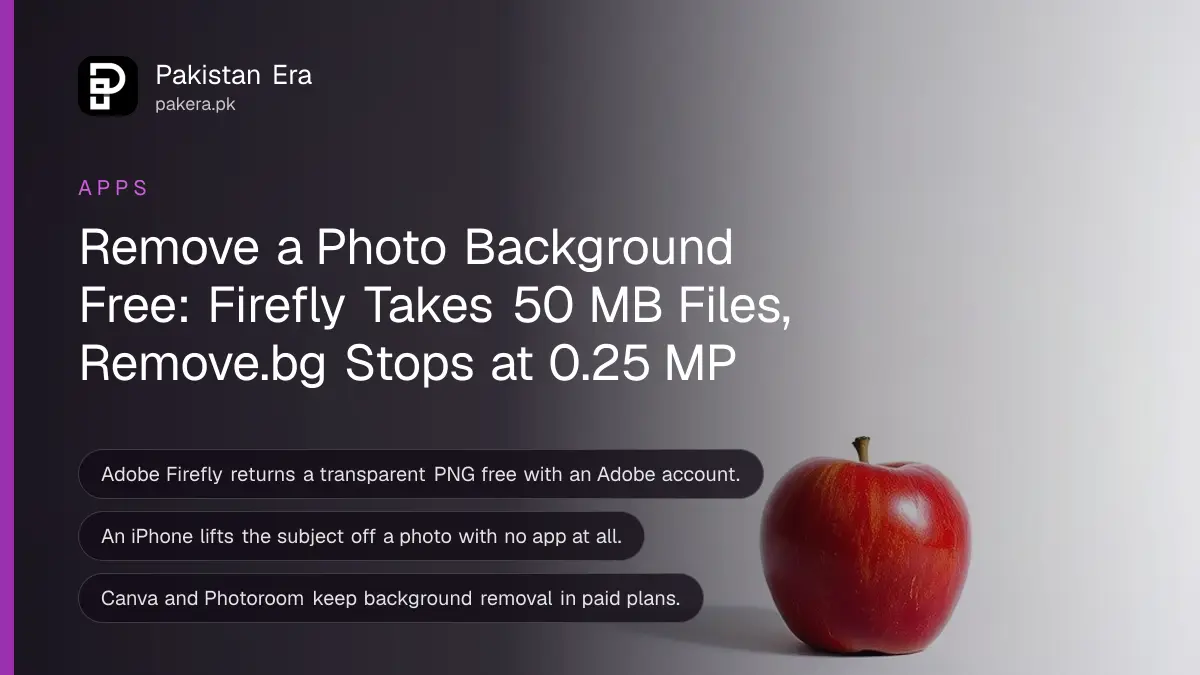 A red apple on a white background
