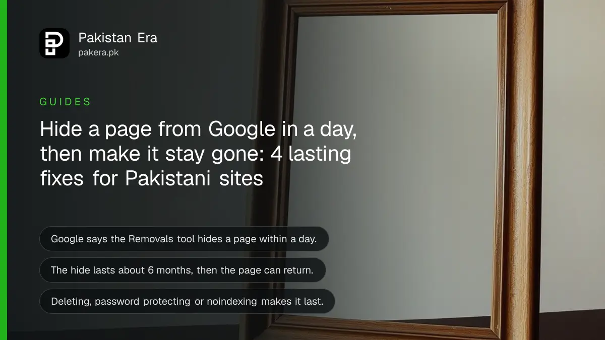 An empty wooden picture frame on a dark table, for a guide on removing a page from Google Search