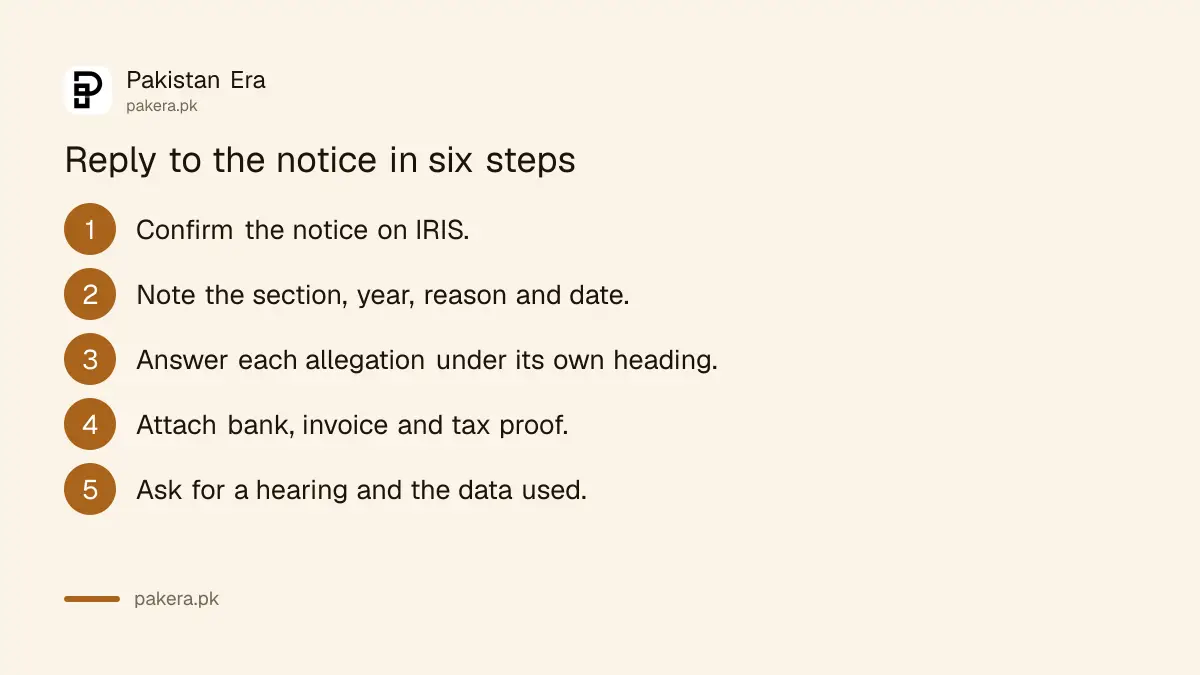 Six steps to reply to an FBR section 122 show cause notice