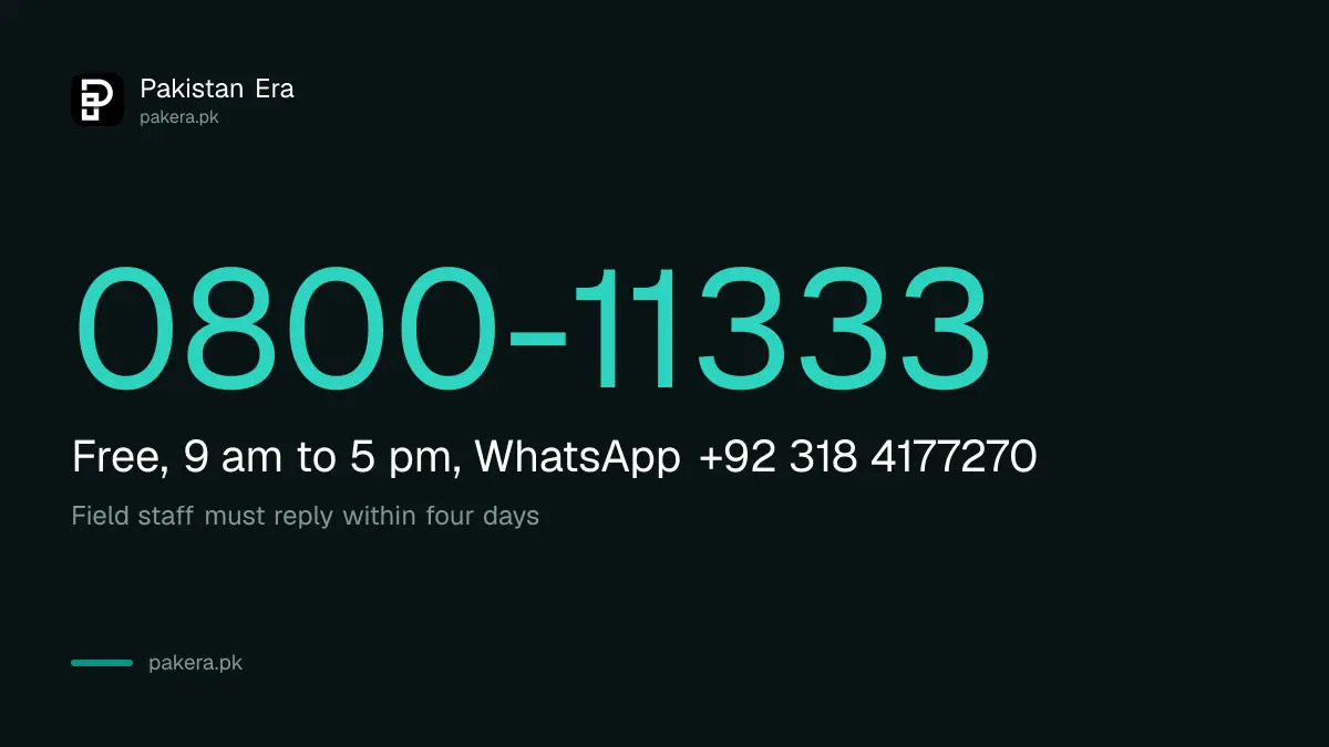 Punjab Irrigation Department free helpline 0800-11333, open 9 am to 5 pm