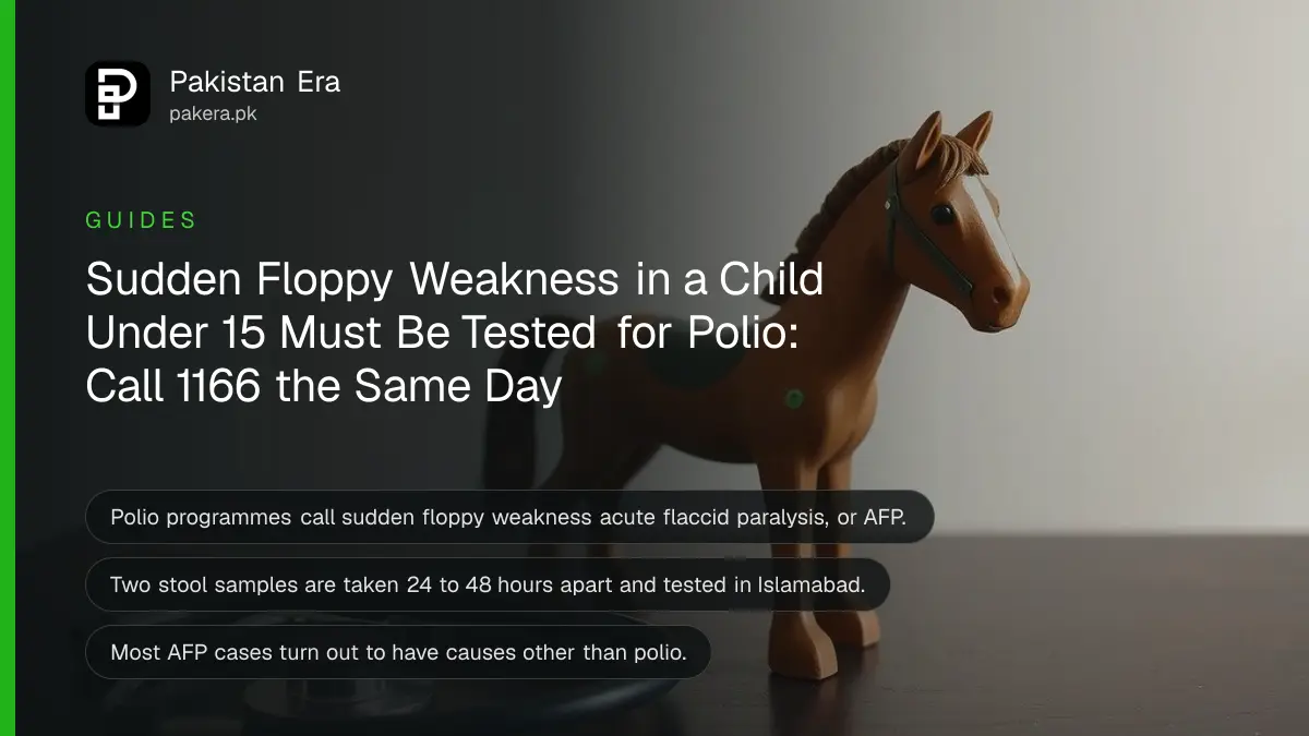 A stethoscope beside a small wooden toy horse on a dark wooden table in soft daylight