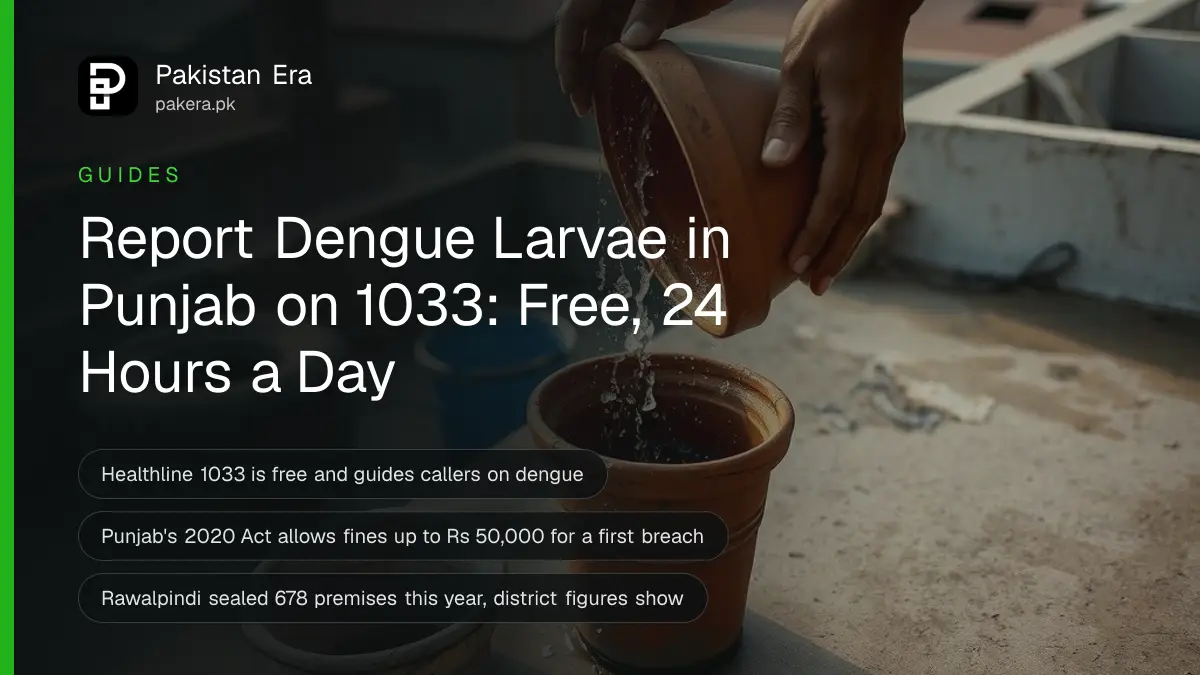 Hands tipping rain water out of a terracotta flower pot onto a dry rooftop in Lahore
