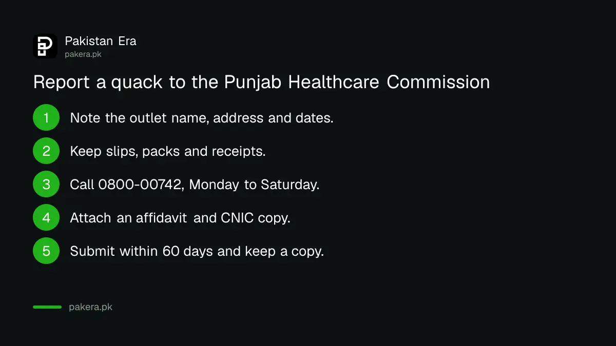 Five steps to report a quack to the Punjab Healthcare Commission