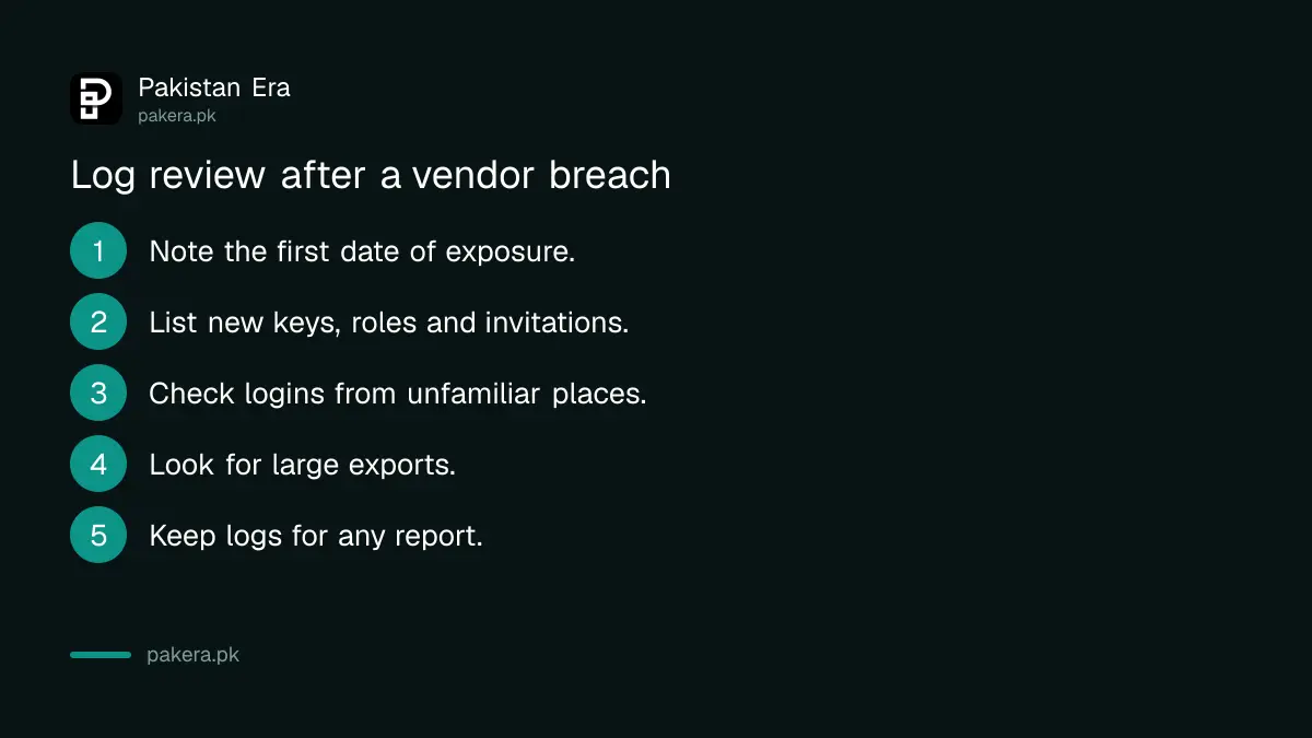 Steps to rotate an API key after a vendor data breach