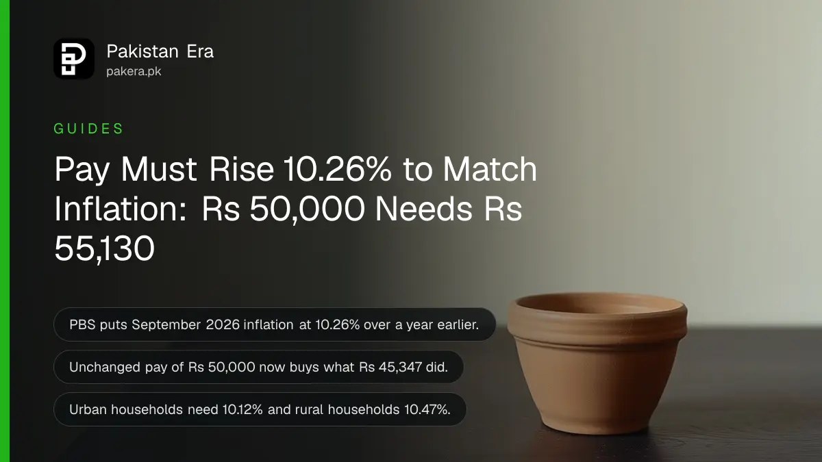 A small plain terracotta pot on a dark wooden table against a cream wall in soft daylight