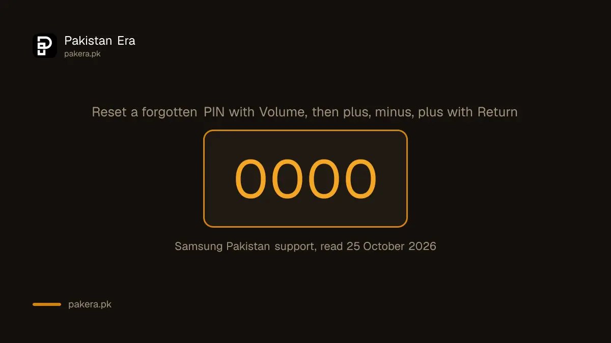 Samsung TV default PIN 0000 and the remote sequence to reset a forgotten PIN