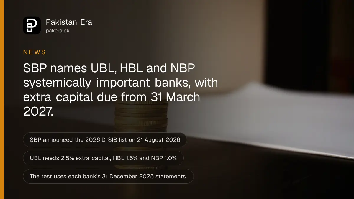 A stack of gold coins on a dark wooden table, for a guide on D-SIB Pakistan 2026