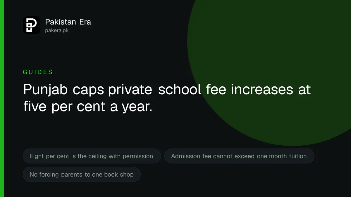 The 5 Percent Cap on School Fee Increases in Punjab
