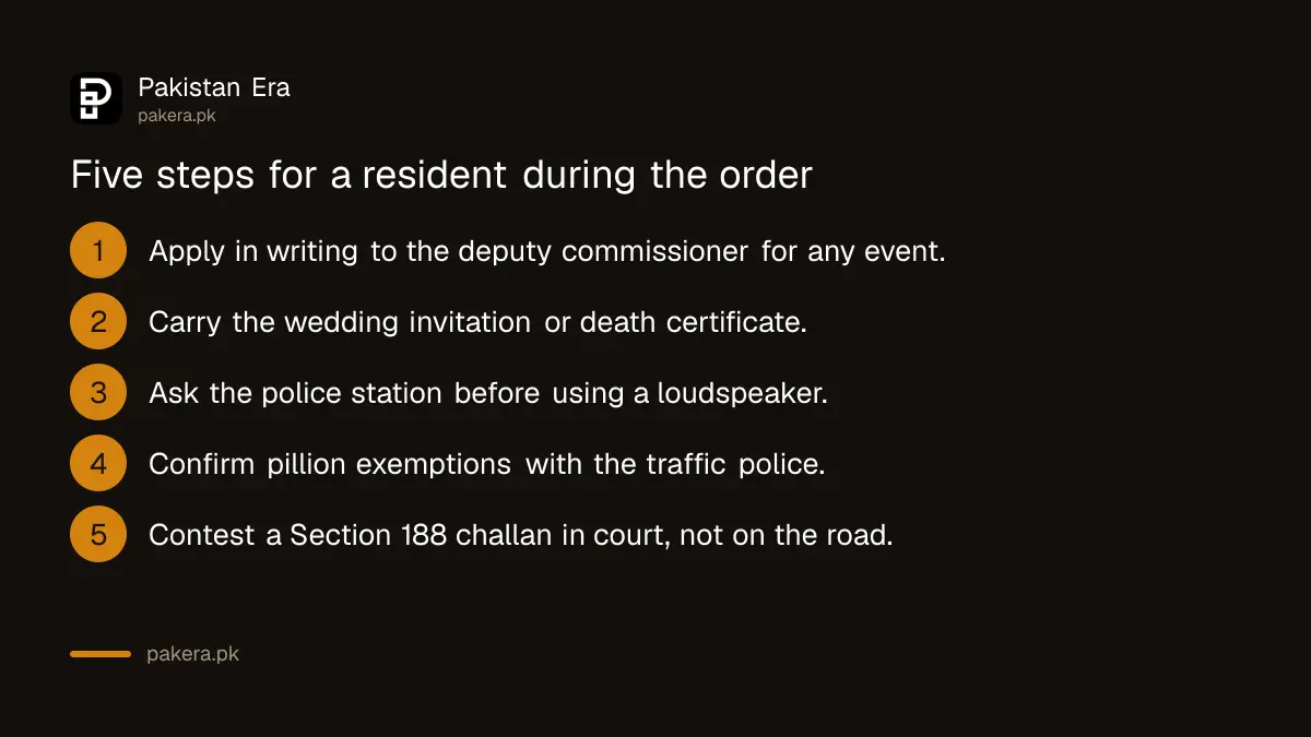 Five steps for a resident of Rawalpindi or Murree during the Section 144 order