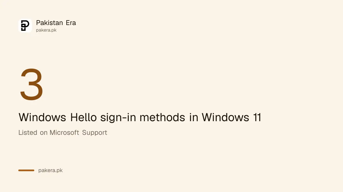 Statistic: Windows Hello offers three ways to sign in