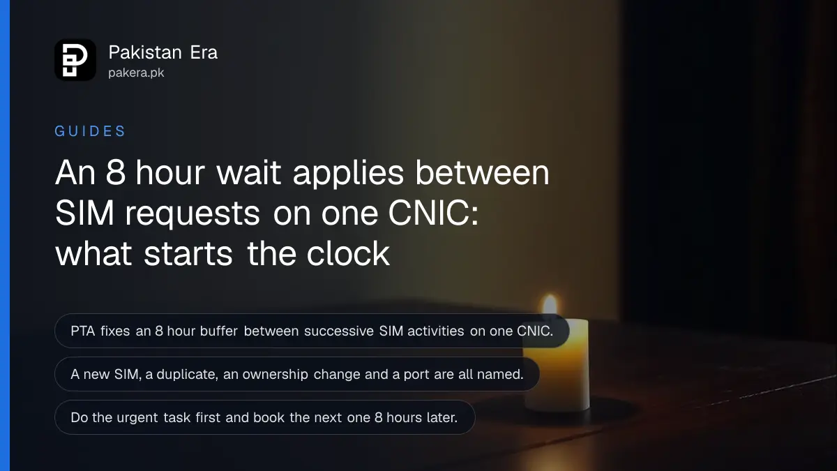 A candle on a dark wooden table, for an article on the 8 hour gap between SIM requests on one CNIC
