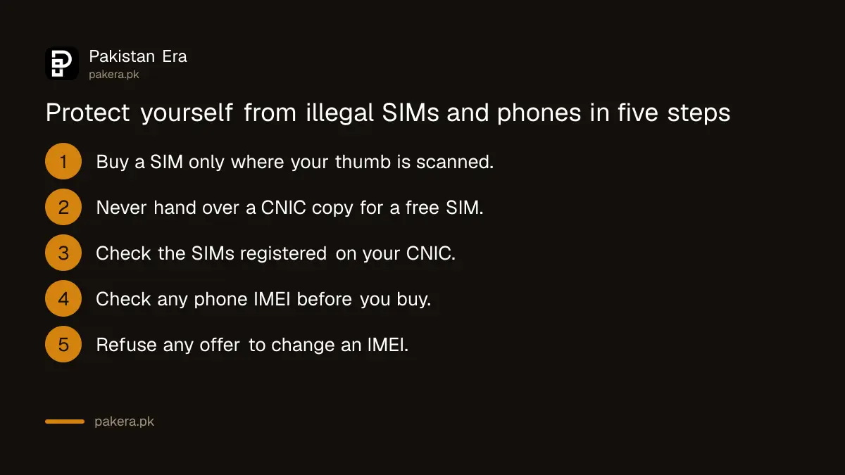 Five steps to protect yourself from illegal SIM sales and IMEI tampering in Pakistan
