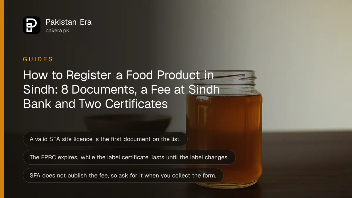 A glass jar of honey with a plain lid and no label on a dark wooden table against a plain cream wall in soft daylight