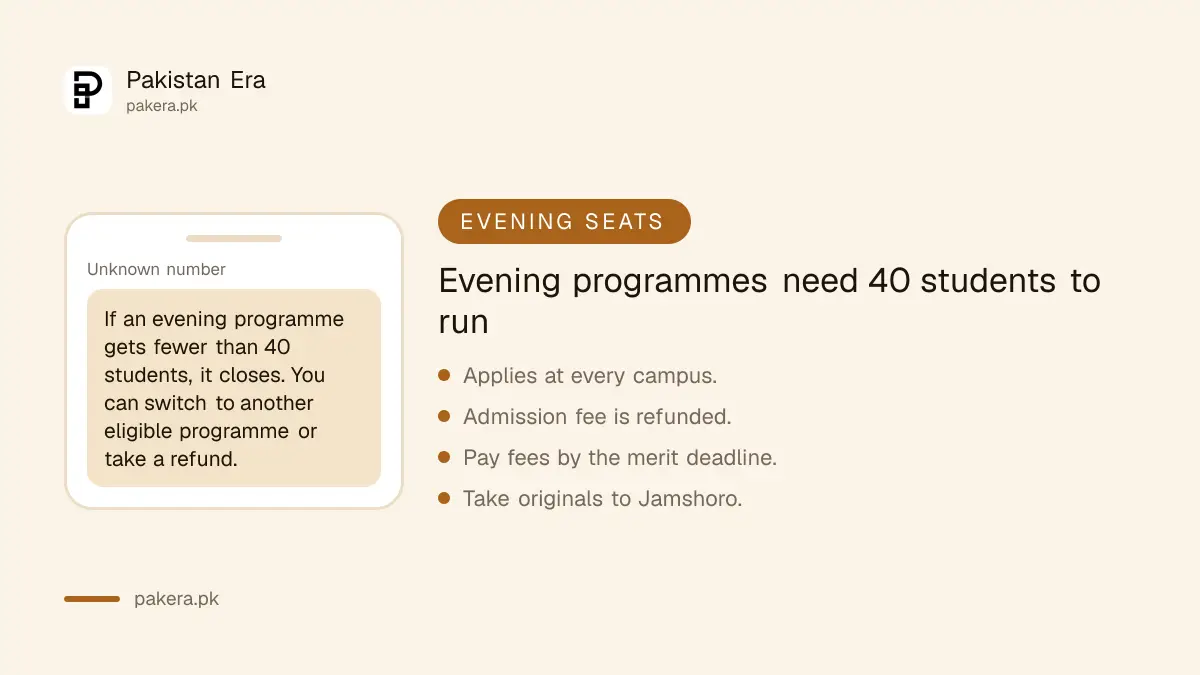 Sindh University warning: evening programmes need 40 students or they do not run