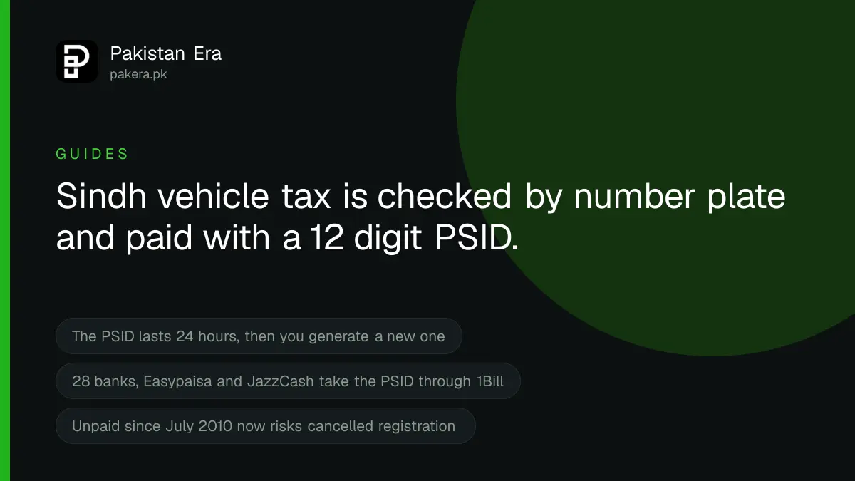 How to pay Sindh vehicle tax online on the Excise tax portal