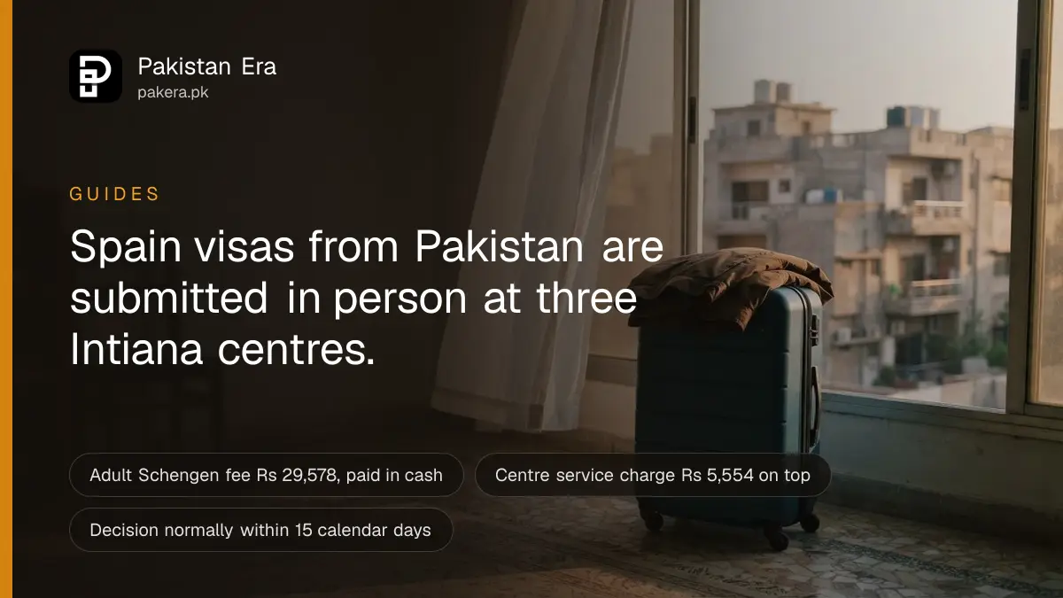 A packed suitcase standing by a window in warm afternoon light in a Karachi home