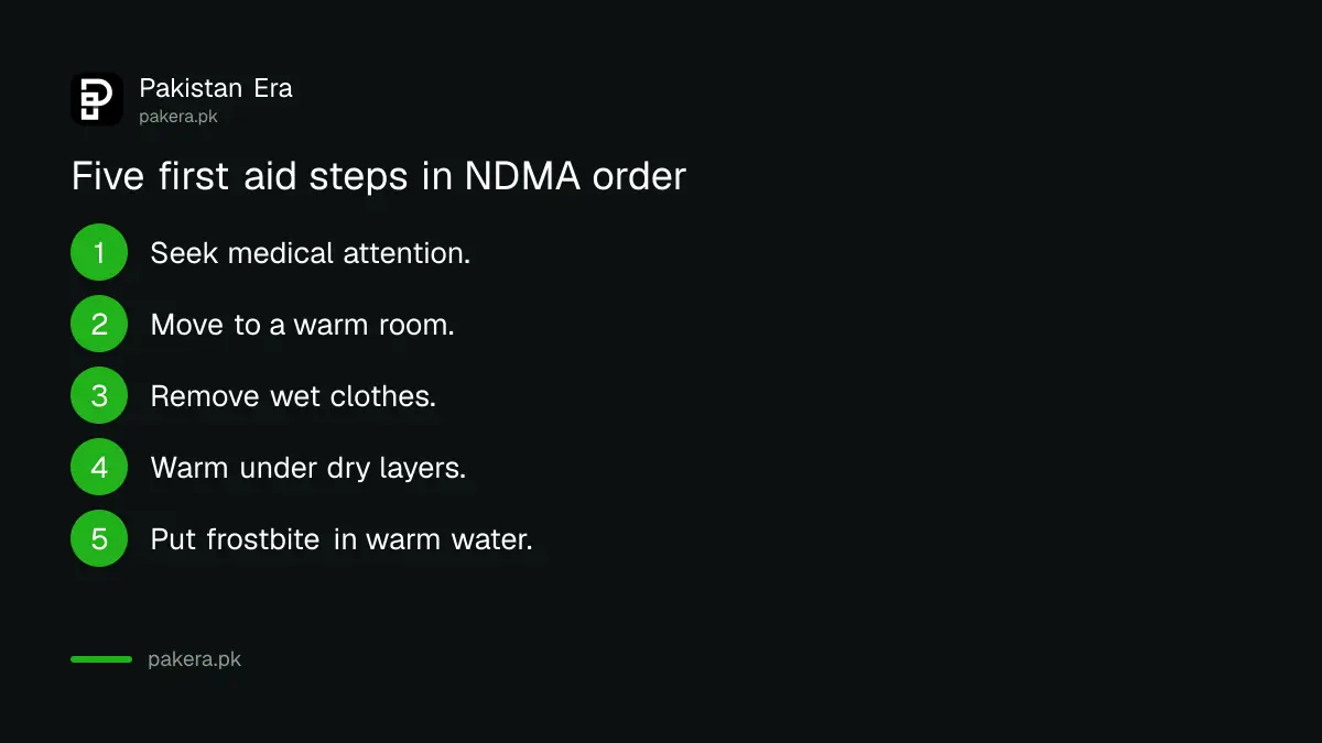 Five first aid steps for hypothermia from NDMA