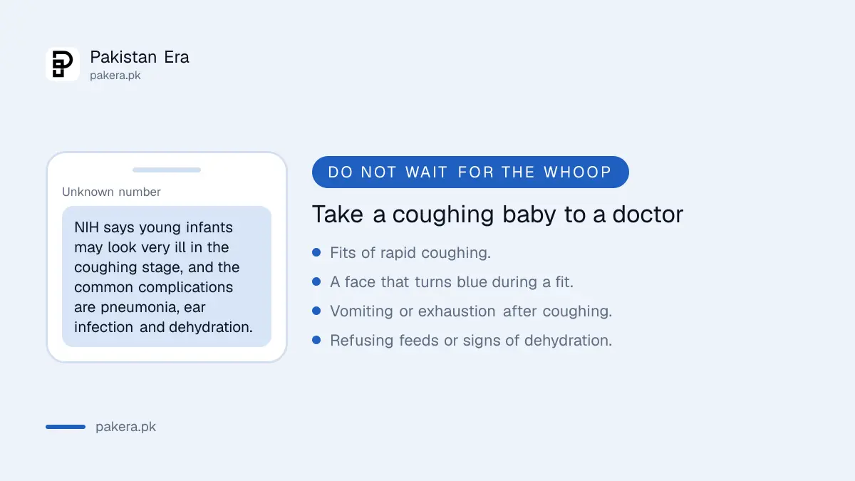 Signs of whooping cough in a baby and when to see a doctor in Pakistan