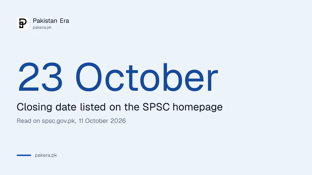 SPSC Advertisement 05/26 closing date, 23 October 2026