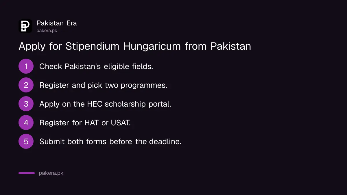 Steps to apply for Stipendium Hungaricum from Pakistan through HEC