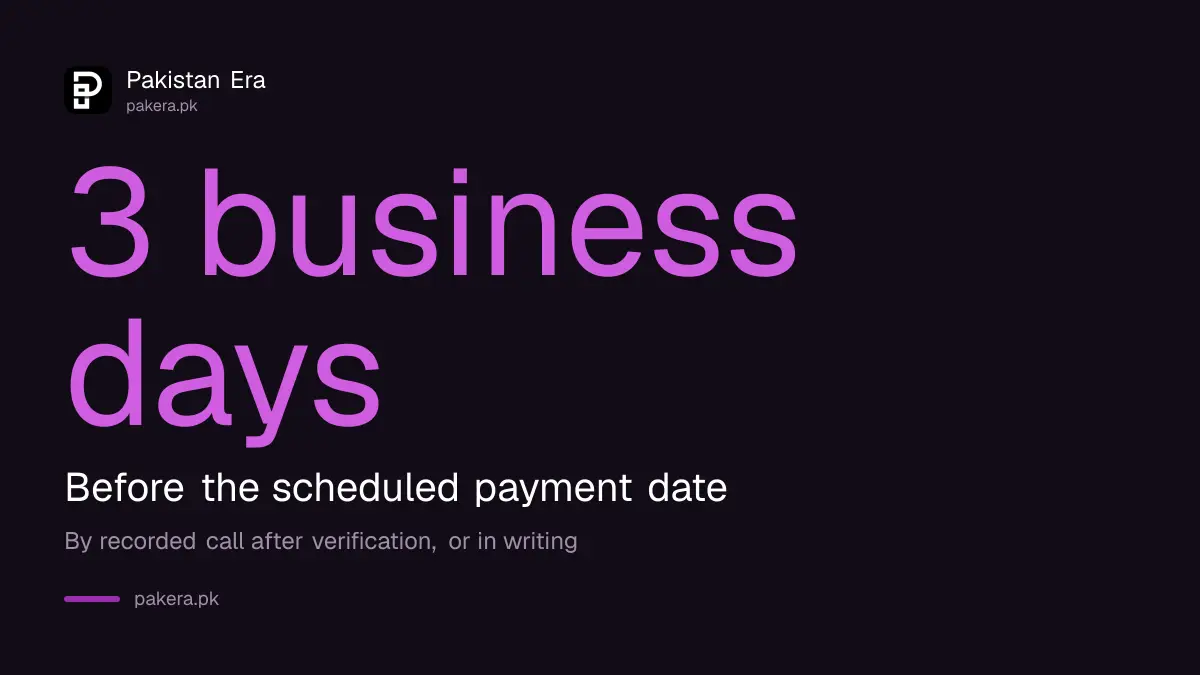 SBP rule: tell your bank three business days before the payment date to stop a standing instruction