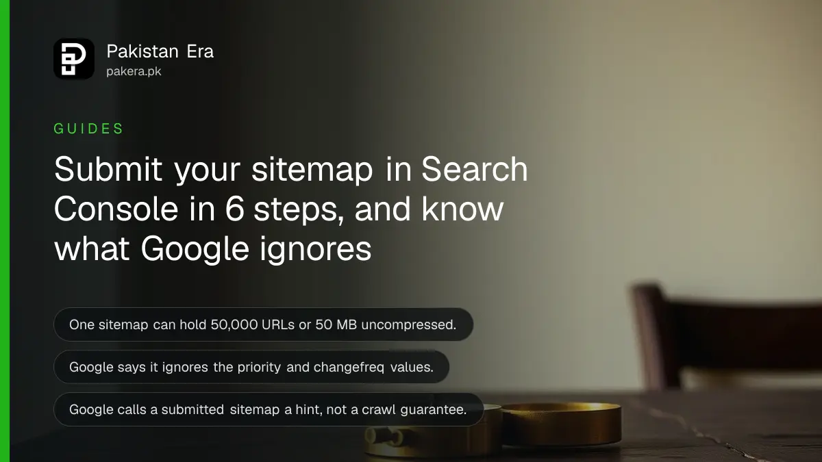 A brass compass on a dark wooden table, for a guide on how to submit a sitemap in Google Search Console