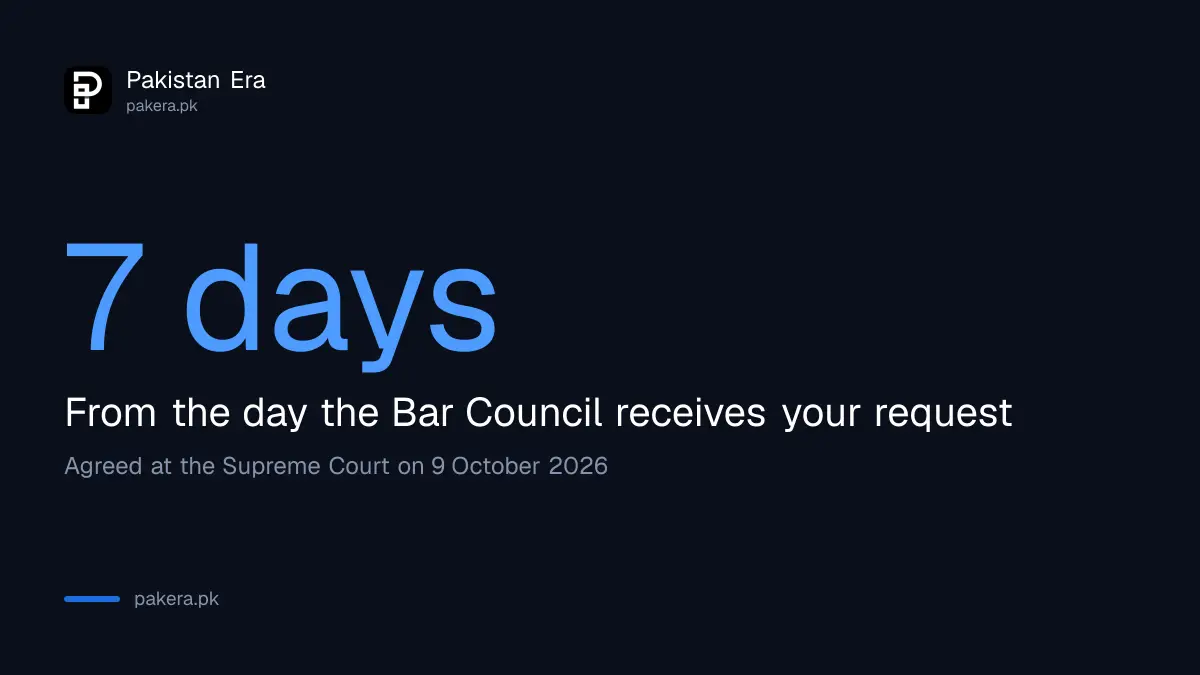 A Bar Council must decide a free legal aid request referred from Supreme Court helpline 1818 within seven days