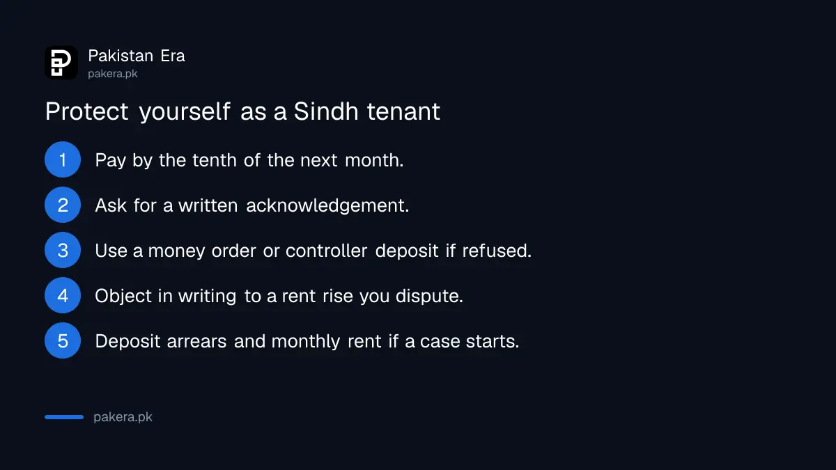 Five steps a Sindh tenant can take to answer a rent default claim