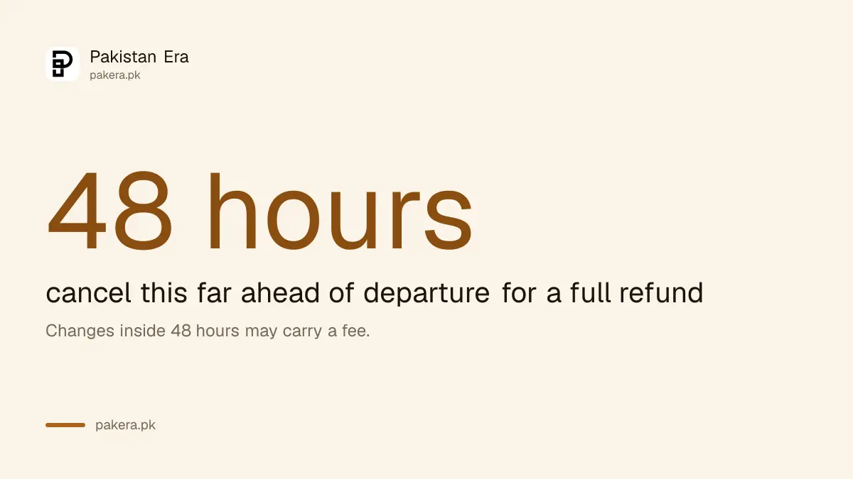 TDCP vehicle hire cancellation rule: full refund 48 hours or more before departure
