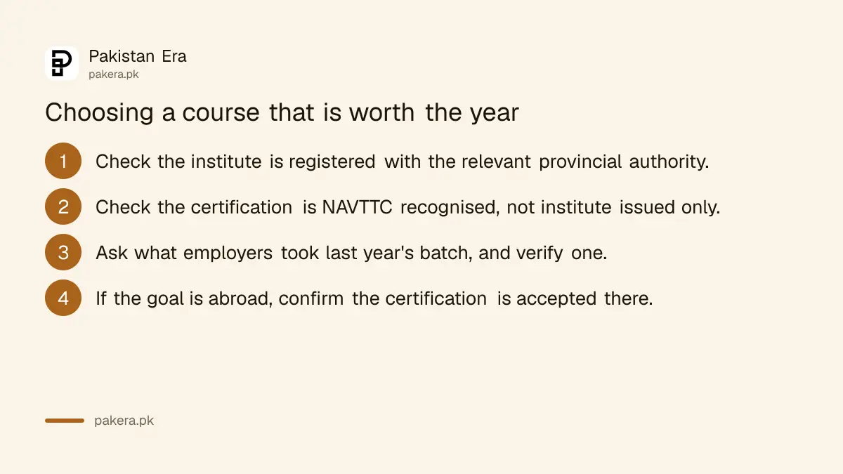 How to choose a technical training course in Pakistan