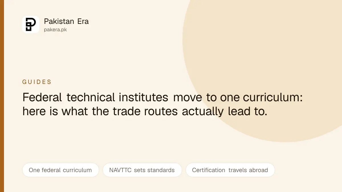 Technical and vocational education routes in Pakistan